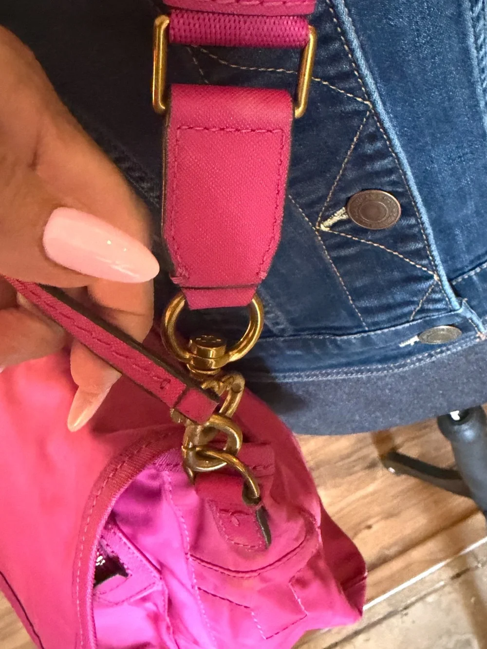 Tory Burch Hot Pink Crossbody Messenger Bag
